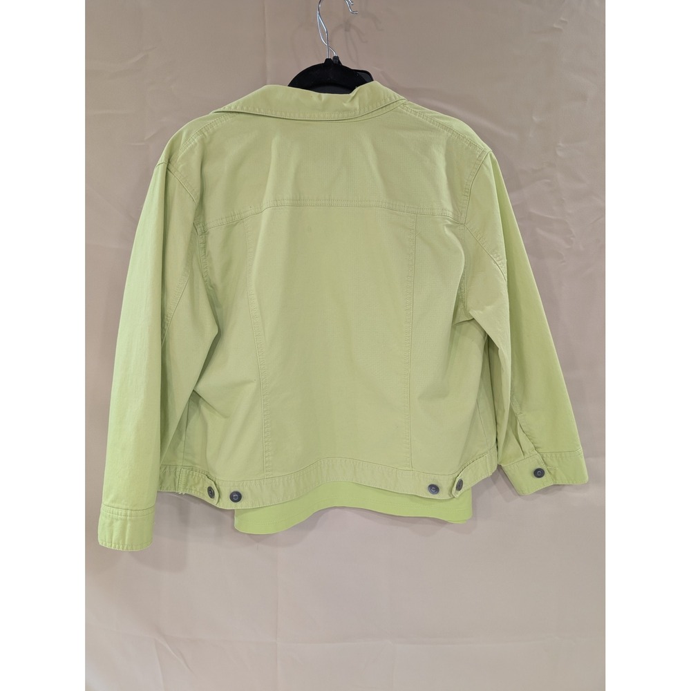 Ruby Rd Preston & York Two Piece Tank Top Jacket‎ Set Green Chartreuse - Picture 5 of 8